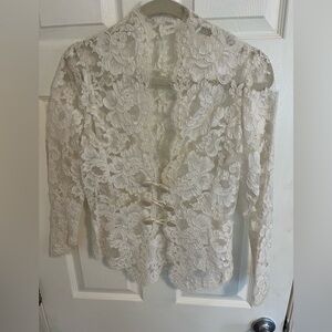 Vintage (90’s) custom made Norma Kamali 2 piece wedding dress. Size small.